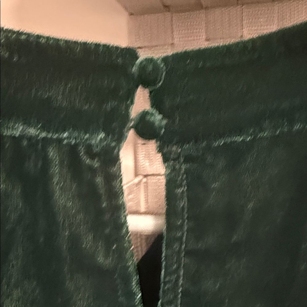 Rachel Zoe Elegant Green Velvet Women's Top - Picture 4 of 4